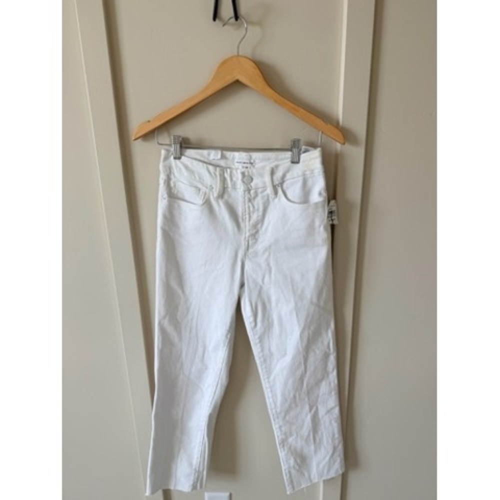 Good American White Straight Leg Jeans
